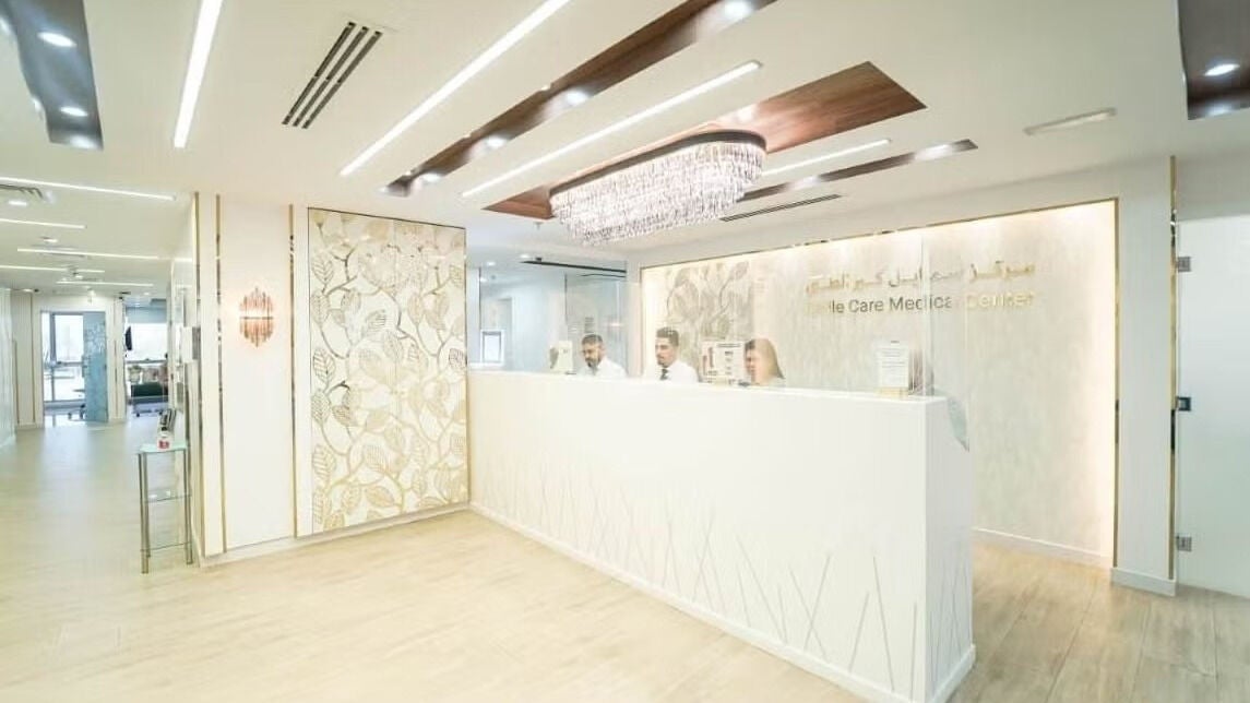 Bright reception area at Pep Lab in Banbury, England, GB, featuring sleek décor and a welcoming ambiance.