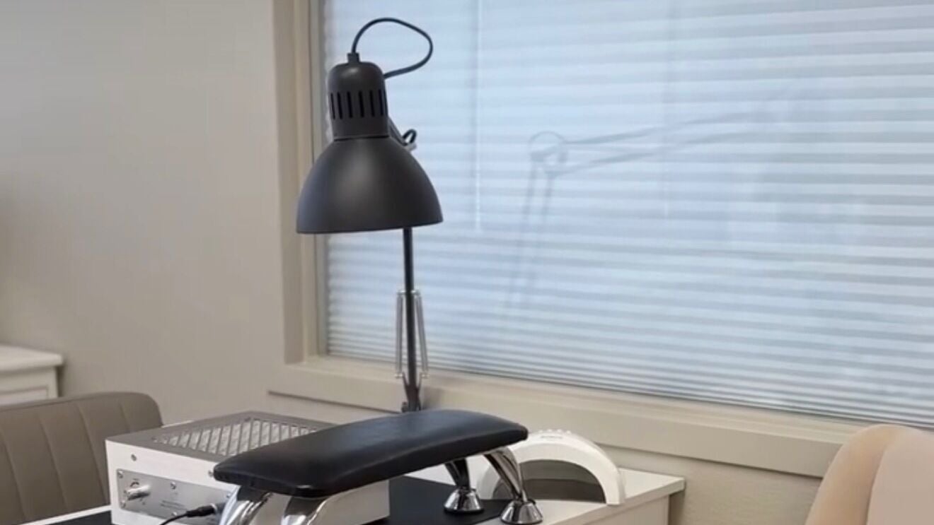 Stylish nail station at Veles Nails, Citrus Heights, California, US, offering premium manicure services.