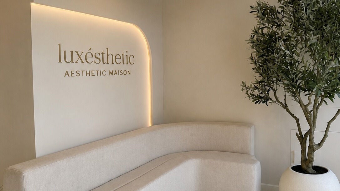 Luxuriant seating and decor at Luxésthetic, Glasgow, Scotland, GB, exuding serene elegance.