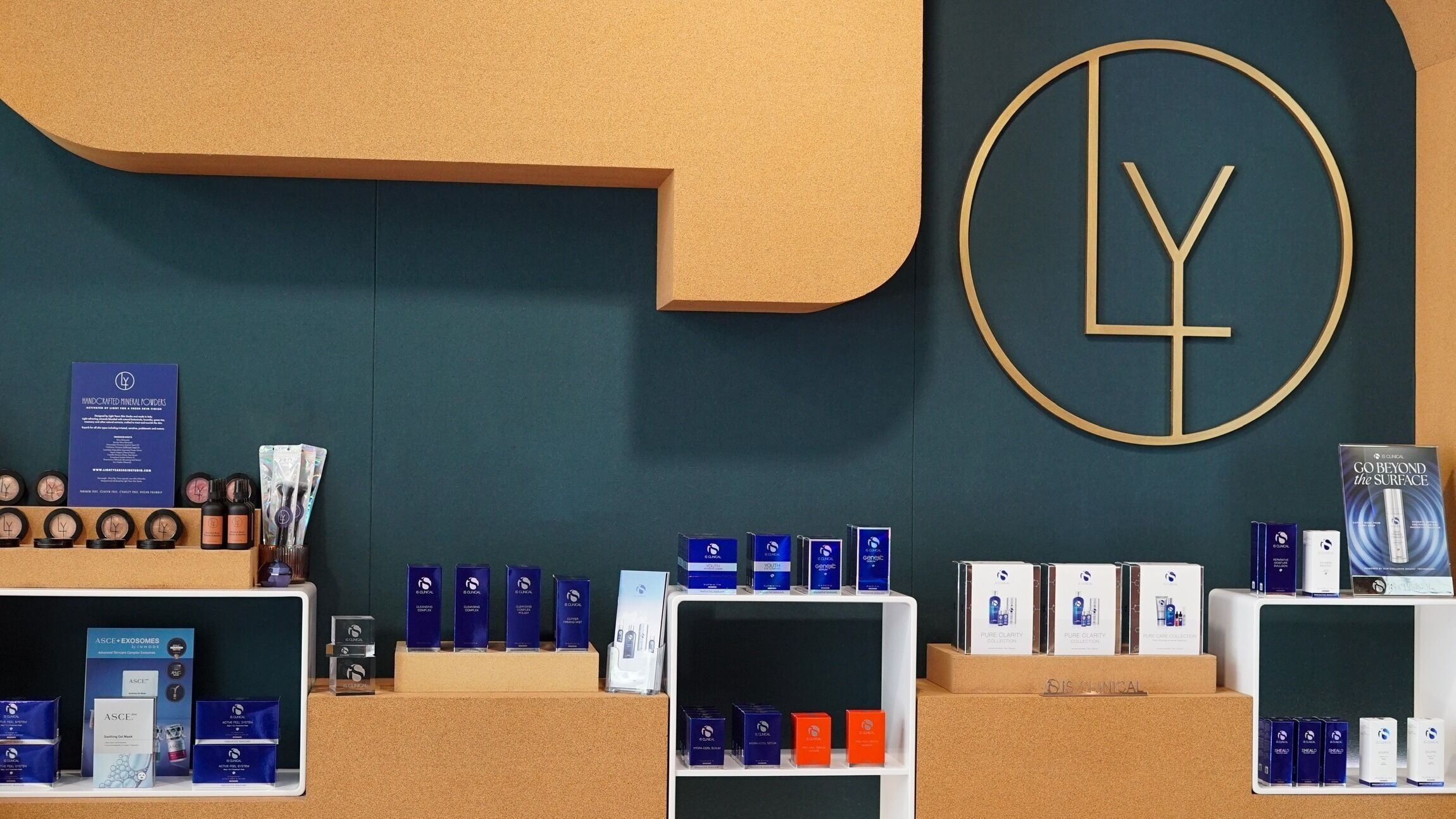 Elegant product display at Light Years Skin Studio - Broadbeach in Broadbeach, Queensland, AU.