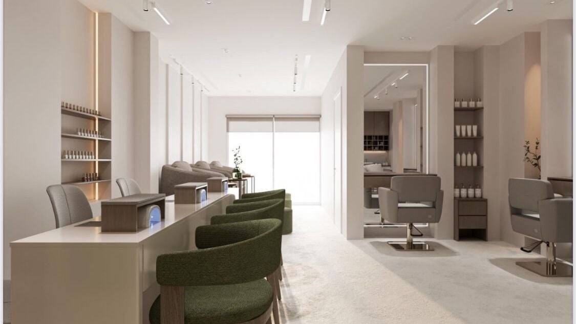 Luxurious interior of Kora Longevity Beauty Lounge, Dubai, AE, featuring stylish seating and modern decor.
