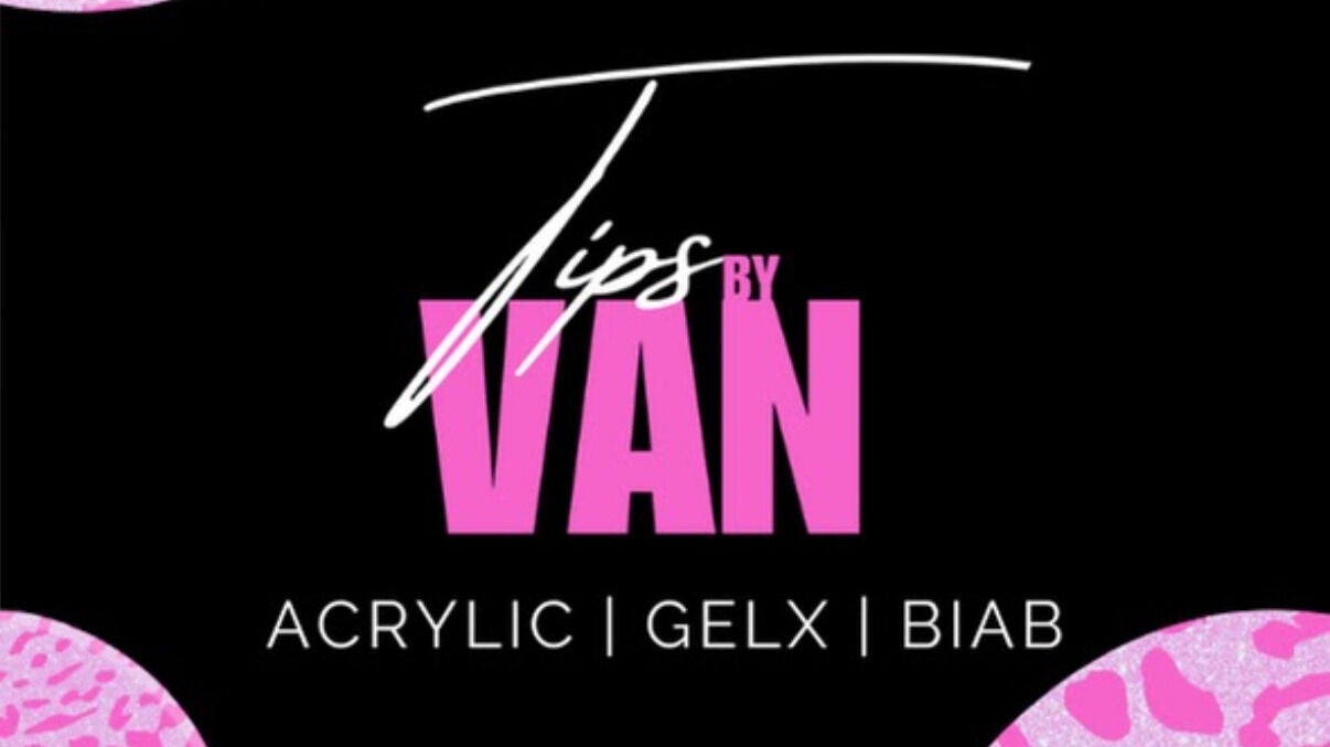 Tips by Van logo in pink and black, Toronto, Ontario, CA.