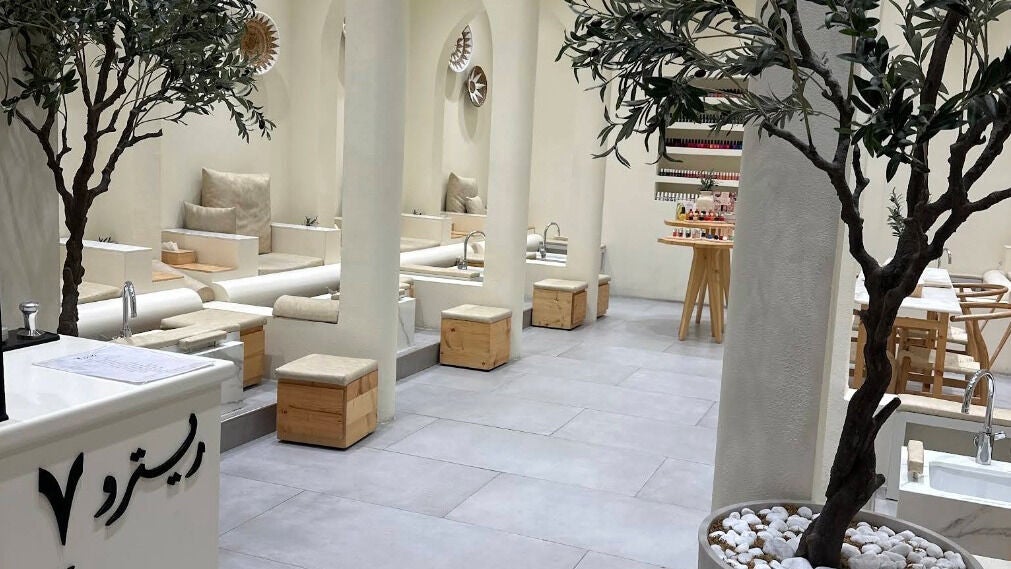 Tranquil interior of Touch Beauty Center in Sharjah, AE, featuring elegant seating and decor.