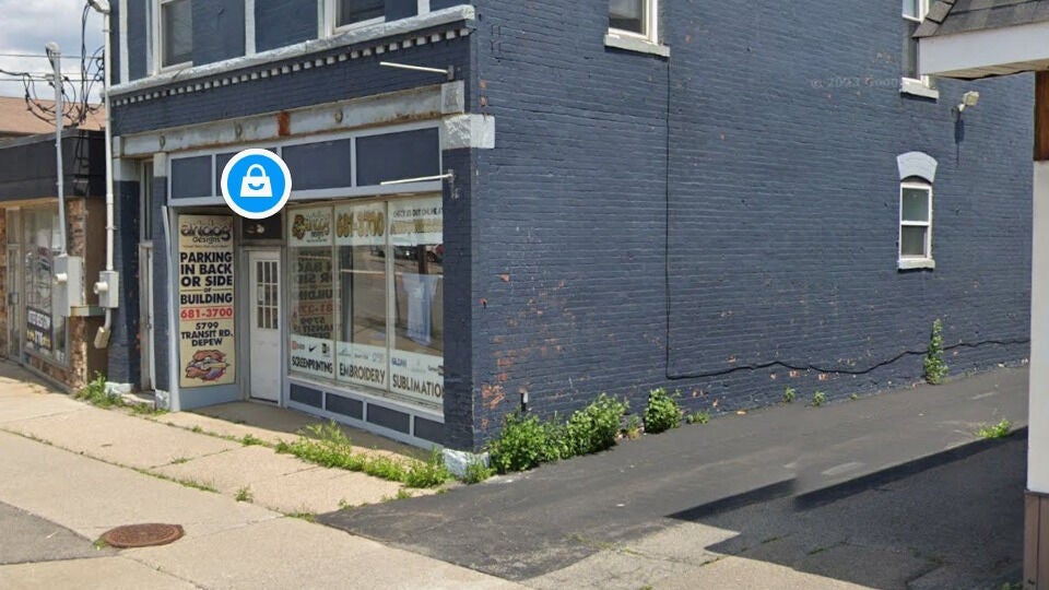 Street view of 716 Snatched, highlighting entrance in Depew, New York, US.