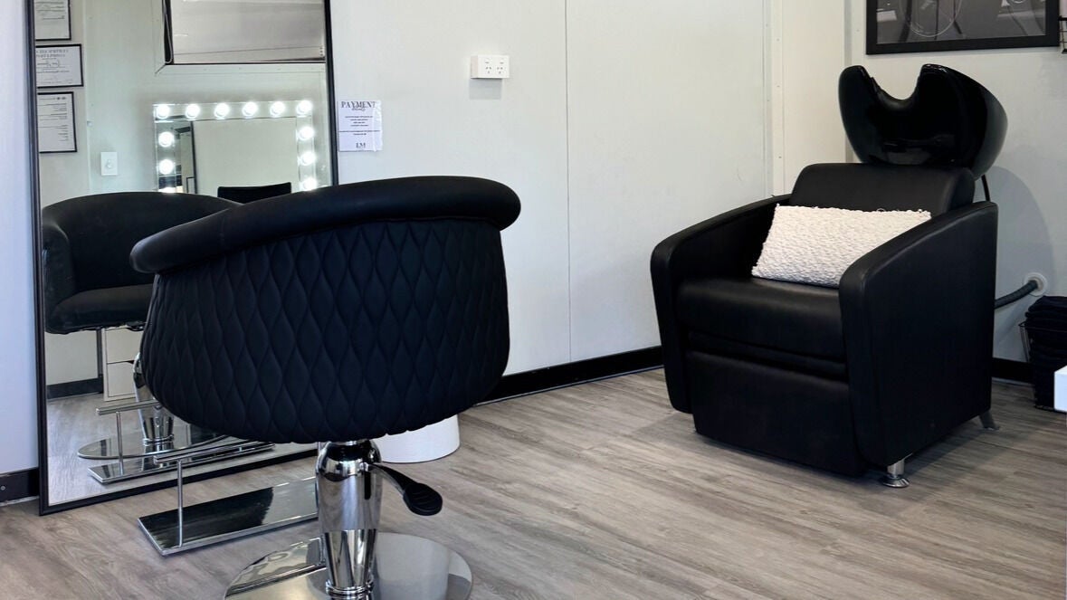 Elegant styling chairs at Styled by LM, Beeliar, Western Australia, AU, showcasing modern salon ambiance.