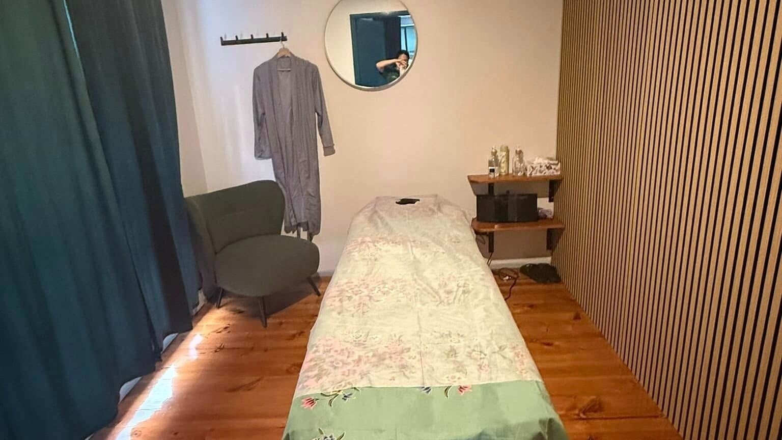 Cozy massage room at Near by Massage - Brunswick in Melbourne, Victoria, AU featuring a tranquil setup.