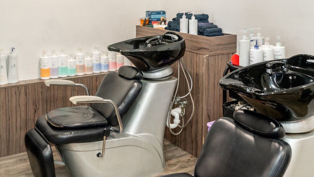 Modern wash stations at Riverlink - Gaye's Hair Fashions, North Ipswich, Queensland, AU.