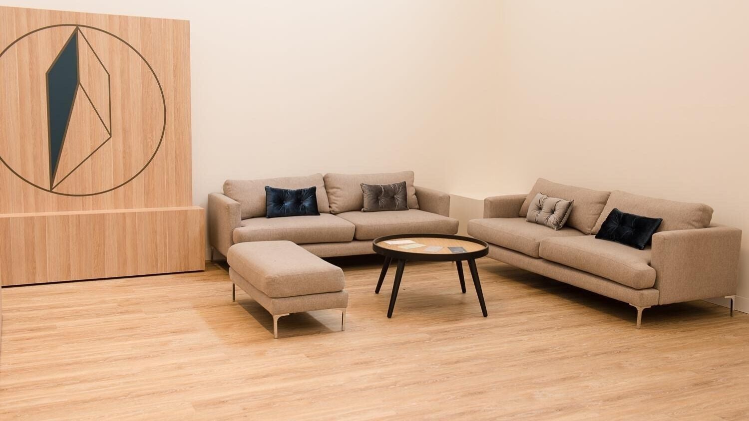 Chic lounge area at ReflectorN in Fairfield, Victoria, AU with stylish sofas and modern decor.