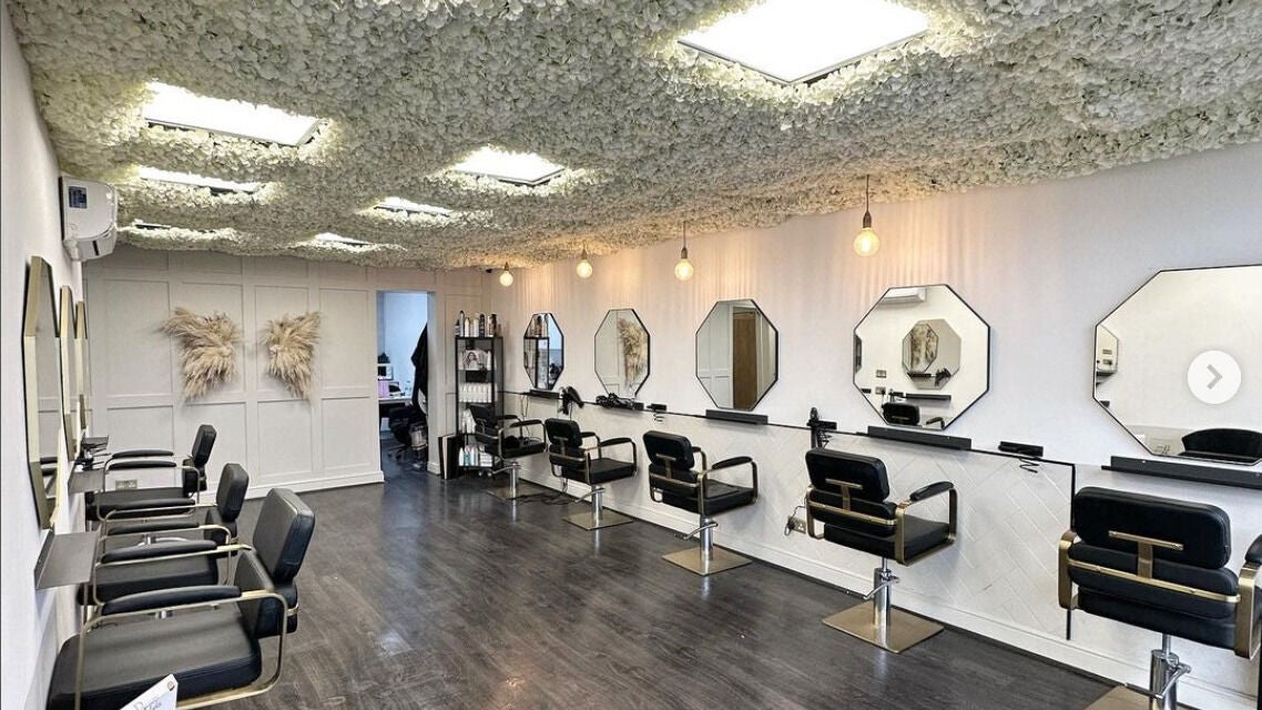 Elegant salon interior at Payton Chloe Aesthetics, Lashes and Training, Rugby, England, GB with chic design.