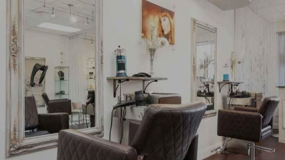 Elegant styling chairs at Bogini Hair Salon, Matawan, New Jersey, US, offering a luxurious beauty experience.