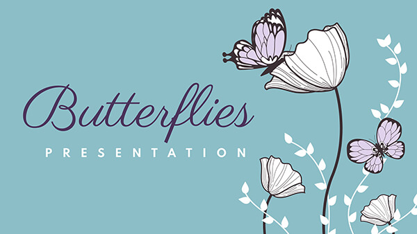 Interactive Butterflies Presentation template