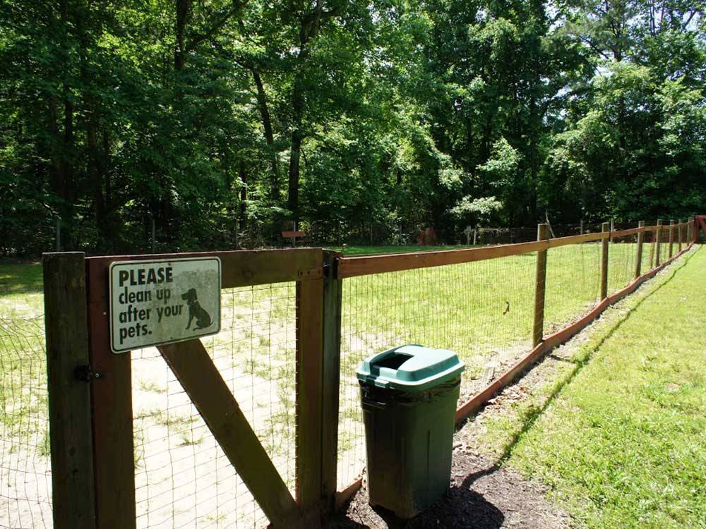 The fenced in dog park
