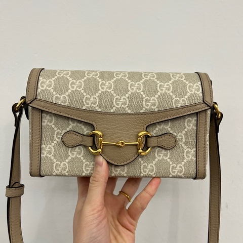 Gucci 米白PVC MINI 1955斜背包