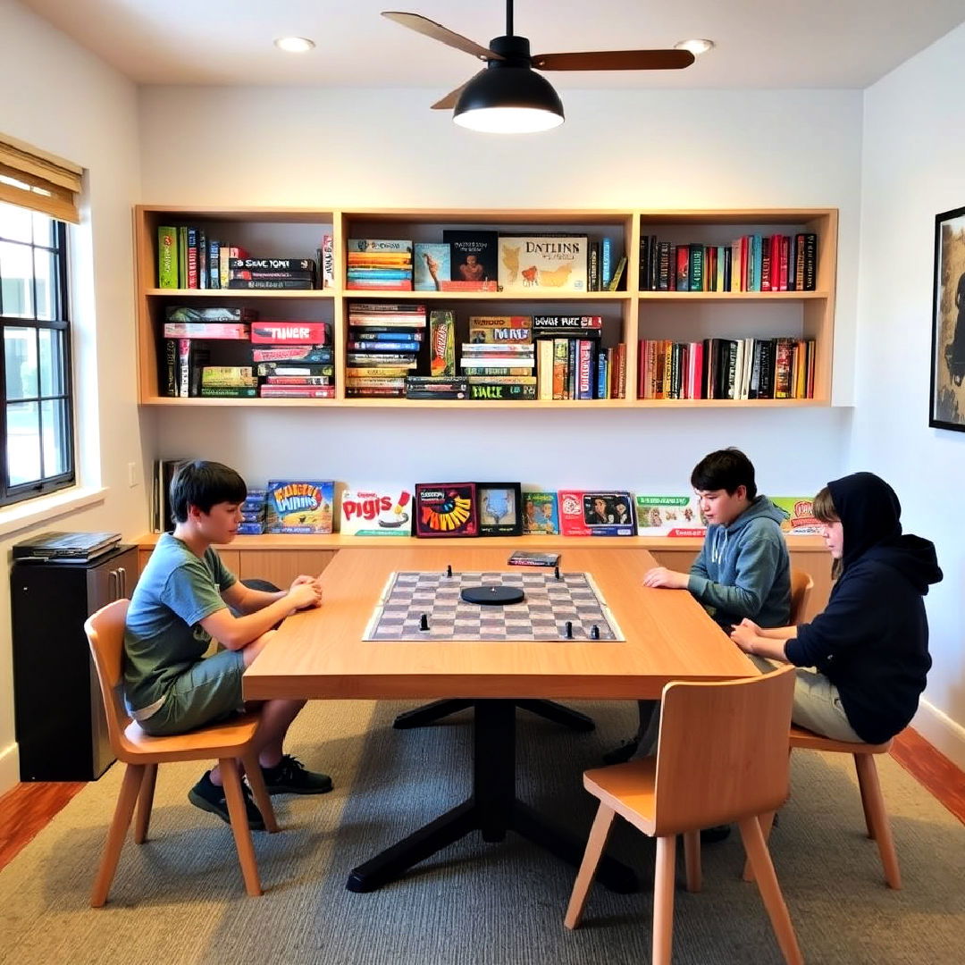 fun board game and puzzle station