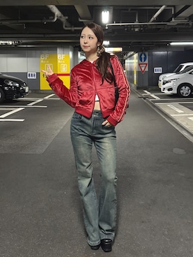 「NIKE(ナイキ)のアイテム(パーカー)」を使った、りなてぃさん(レディース・150cm)の冬コーディネート