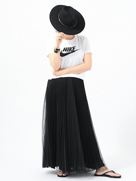 「NIKE(ナイキ)のアイテム(Tシャツ/カットソー)」を使った、HIROさん(レディース・164cm)の夏コーディネート