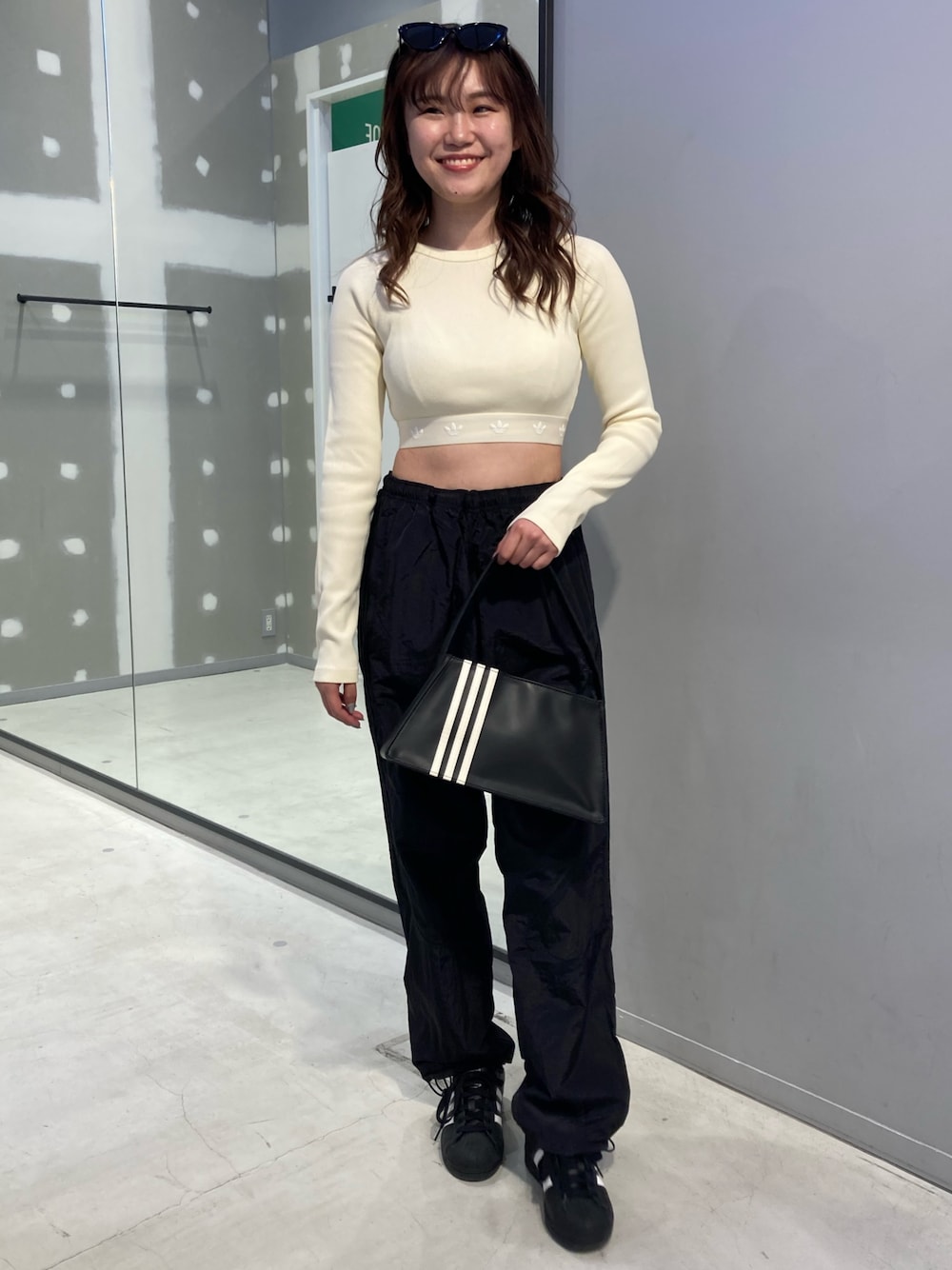 WMさんの「リブ長袖クロップトップ / アディダスオリジナルス adidas Originals（adidas）」を使ったコーディネートの1枚目の写真