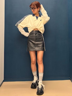 「adidas(アディダス)のアイテム(レッグウェア)」を使った、At さん(レディース・157cm)の春コーディネート