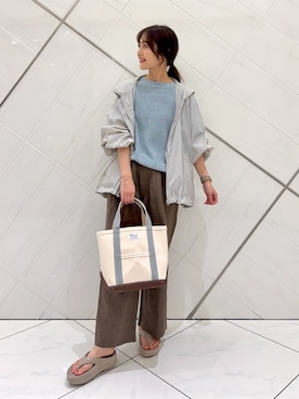 「URBAN RESEARCH DOORS(アーバンリサーチドアーズ)のアイテム(ナイロンジャケット)」を使った、井上 裕美さん(レディース・158cm)の春コーディネート