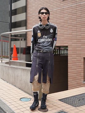 「adidas(アディダス)のアイテム」を使った、Takuya Kobayashiさん(メンズ・176cm)の春コーディネート