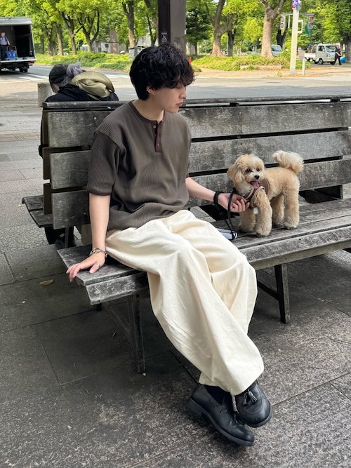 「moncheri(モンシェリ)のLEDロングリード5m(リード/ハーネス/首輪)」を使った、りょうさん(メンズ・165cm)の春コーディネート
