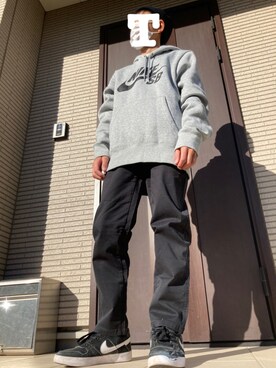 「NIKE(ナイキ)のアイテム(パーカー)」を使った、チクチクボーイさん(キッズ・147cm)の秋コーディネート