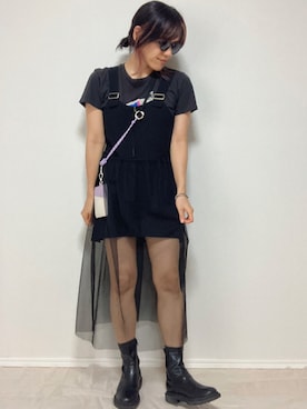 「STUDIOUS(ステュディオス)のアイテム(アクセサリー)」を使った、lunayumiさん(レディース・161cm)の夏コーディネート