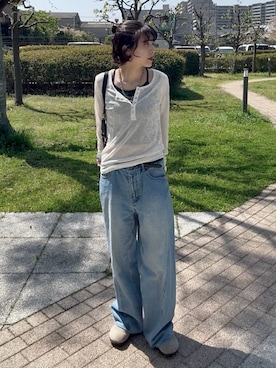 「BIRKENSTOCK(ビルケンシュトック)のアイテム」を使った、Takahashiさん(レディース・157cm)の春コーディネート