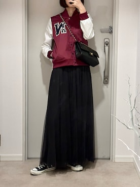 「NIKE(ナイキ)のアイテム(スタジャン)」を使った、19さん(レディース・169cm)の春コーディネート