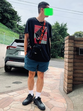 「NIKE(ナイキ)のアイテム(ボディバッグ/ウエストポーチ)」を使った、HIGHLANDZ ●相互さん(メンズ・177cm・40代)の夏コーディネート