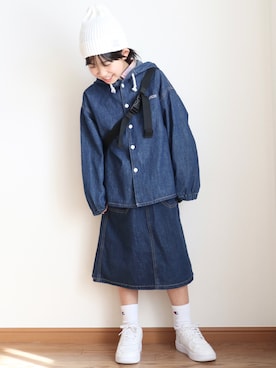 「NIKE(ナイキ)のアイテム(スニーカー)」を使った、teiccoさん(キッズ・128cm)の春コーディネート