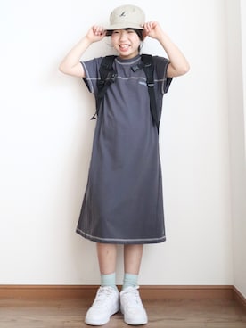 「NIKE(ナイキ)のアイテム(スニーカー)」を使った、teiccoさん(キッズ・130cm)の春コーディネート