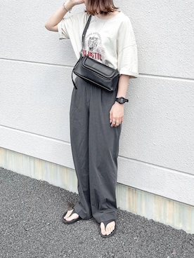 「OOFOS(ウーフォス)のアイテム」を使った、うーさん 。さん(レディース・168cm)の夏コーディネート