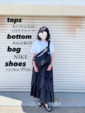「NIKE(ナイキ)のアイテム(バッグ)」を使った、AIM_Rさん(レディース・165cm)の夏コーディネート