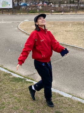 「NIKE(ナイキ)のアイテム(その他アウター)」を使った、sayaさん(レディース・156cm)の春コーディネート