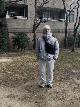 「NIKE(ナイキ)のアイテム(ショルダーバッグ)」を使った、kohさん(メンズ・174cm・30代)の冬コーディネート