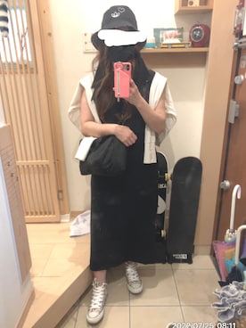 「adidas(アディダス)のアイテム(帽子)」を使った、こたつんさん(レディース・158cm)の夏コーディネート