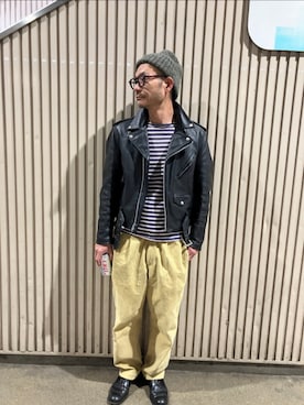 「schott(ショット)のアイテム」を使った、frisbyさん(メンズ・177cm)の春コーディネート