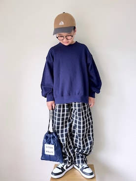 「NIKE(ナイキ)のアイテム(スニーカー)」を使った、yo_yoさん(キッズ・130cm)の秋コーディネート
