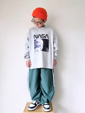 「NIKE(ナイキ)のアイテム(スニーカー)」を使った、yo_yoさん(キッズ・127cm)の秋コーディネート