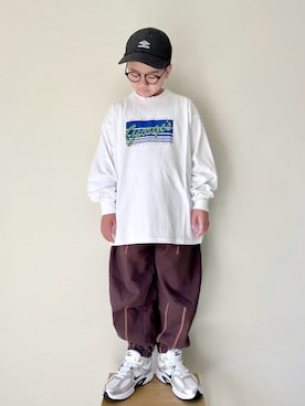 「NIKE(ナイキ)のアイテム(スニーカー)」を使った、yo_yoさん(キッズ・130cm)の冬コーディネート