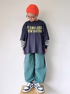 「NIKE(ナイキ)のアイテム(スニーカー)」を使った、yo_yoさん(キッズ・130cm)の秋コーディネート