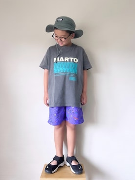 「NIKE(ナイキ)のアイテム(スニーカー)」を使った、yo_yoさん(キッズ・127cm)の夏コーディネート