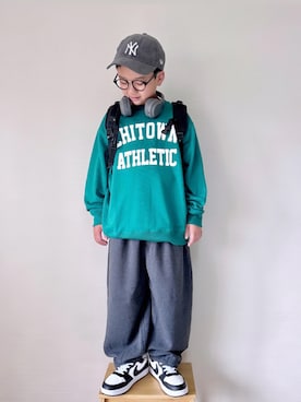「NIKE(ナイキ)のアイテム(スニーカー)」を使った、yo_yoさん(キッズ・130cm)の秋コーディネート