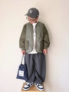 「NIKE(ナイキ)のアイテム(スニーカー)」を使った、yo_yoさん(キッズ・130cm)の秋コーディネート