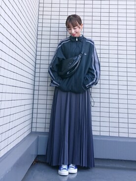 「NIKE(ナイキ)のアイテム(その他アウター)」を使った、ちょしさん(レディース・160cm)の冬コーディネート