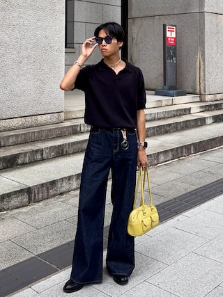 「LURAKU(ルラク)の【LURAKU】Dry Touch Knit Polo Shirt / ドライタッチニットポロシャツ(ポロシャツ)」を使った、KAMMAさん(メンズ・178cm)の夏コーディネート
