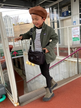 「URBAN RESEARCH DOORS(アーバンリサーチドアーズ)のアイテム(ハンチング/ベレー帽)」を使った、aoto20160921さん(キッズ・120cm)の冬コーディネート