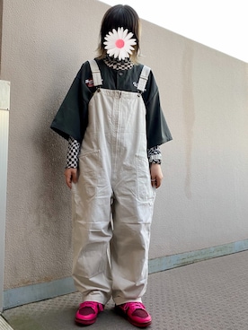 「SPINNS(スピンズ)のアイテム(シャツ/ブラウス)」を使った、ゆずこしょーぅ。さん(レディース・161cm)の秋コーディネート