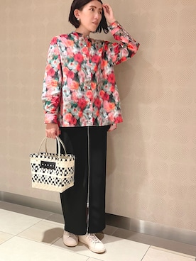 ＊vievie＊さんの「adidas アディダス STAN SMITH　スタンスミス GX8848 *OWHI/OWHI/CBLA（marimekko | マリメッコ）」を使ったコーディネート